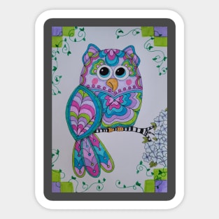 Flower owl Sticker